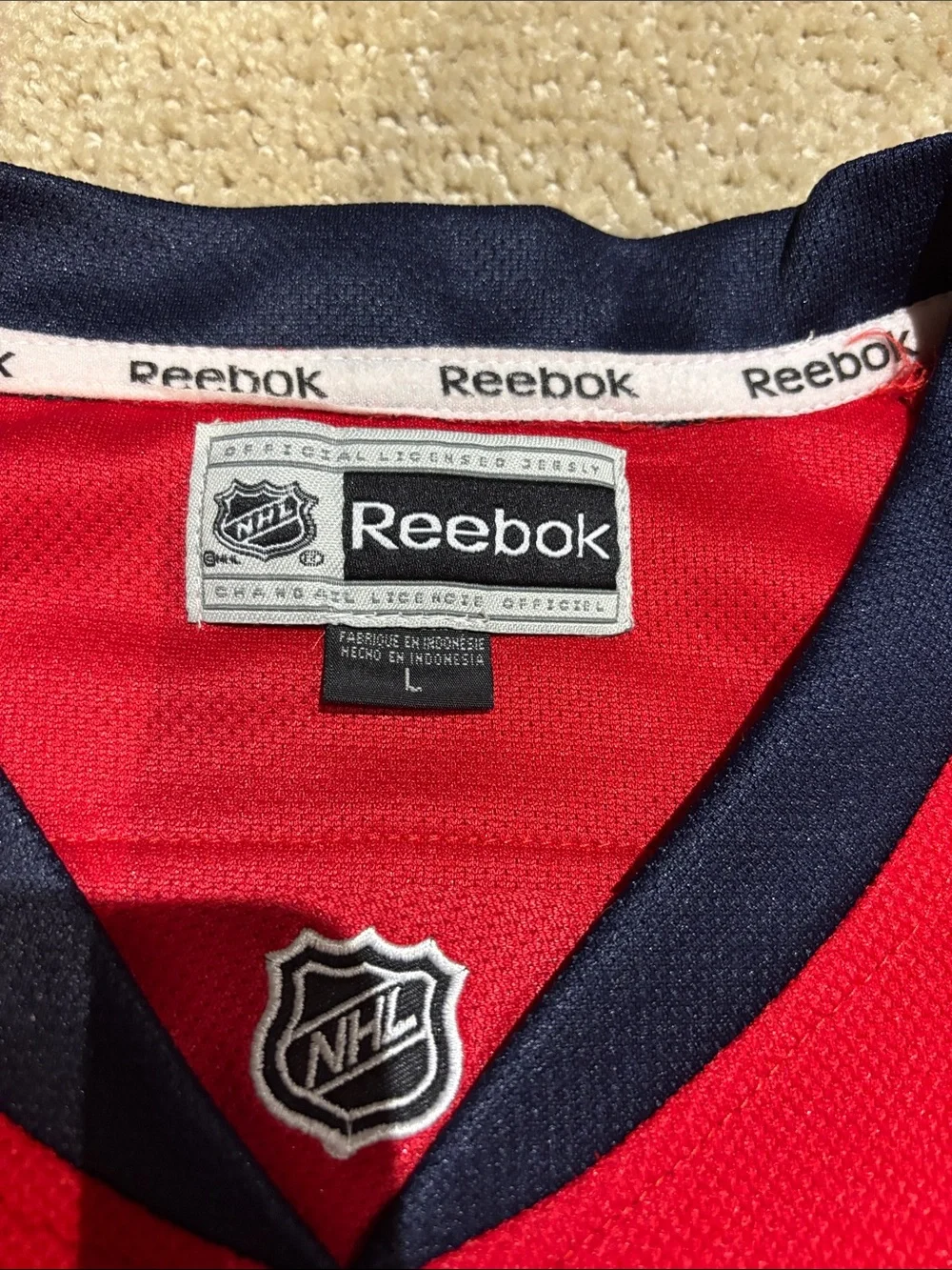 Reebok Washington Capitals Kids Red & Navy Hockey Jersey